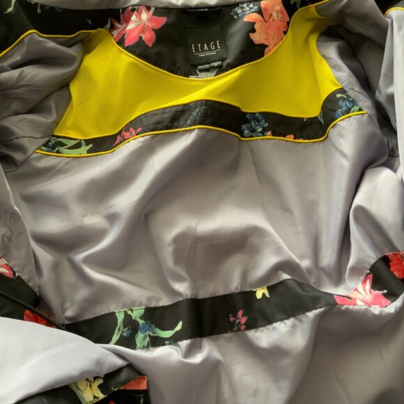 LADIES SOFT SHELL HOODED FLORAL JACKET by ETAGE SIZE XXL - Picture 11 of 11